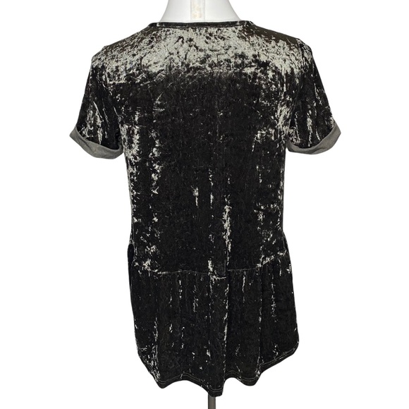 Altar’d State Crushed Velvet Peplum Top - Picture 2 of 7